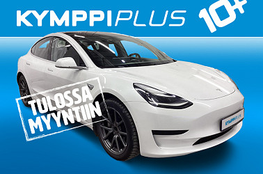 Tesla Model 3 Standard Range Plus - Koukku / 2x renkaat / Panorama / Nahat / Pearl white