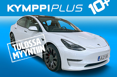 Tesla Model 3 Performance - ACC / Lasikatto / 2 x aluvanteet renkailla / Peruutuskamera