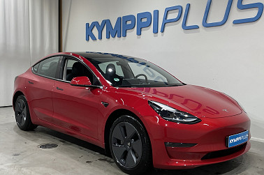 Tesla Model 3 Long Range - Punainen / Lämpöpumppu / 18'' Aero / Lasikatto