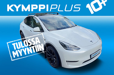 Tesla Model Y Long Range - Koukku / Panorama / Lämpöpumppu / Adapt.vak / Nahat