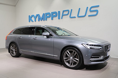 Volvo V90 D5 AWD Inscription aut - Led ajovalot / Webasto / Vetokoukku / Nahkasisusta / Volvo On Call / ACC /  City Safety / P.tutkat / P.Kamera / Kessy /  Blis /